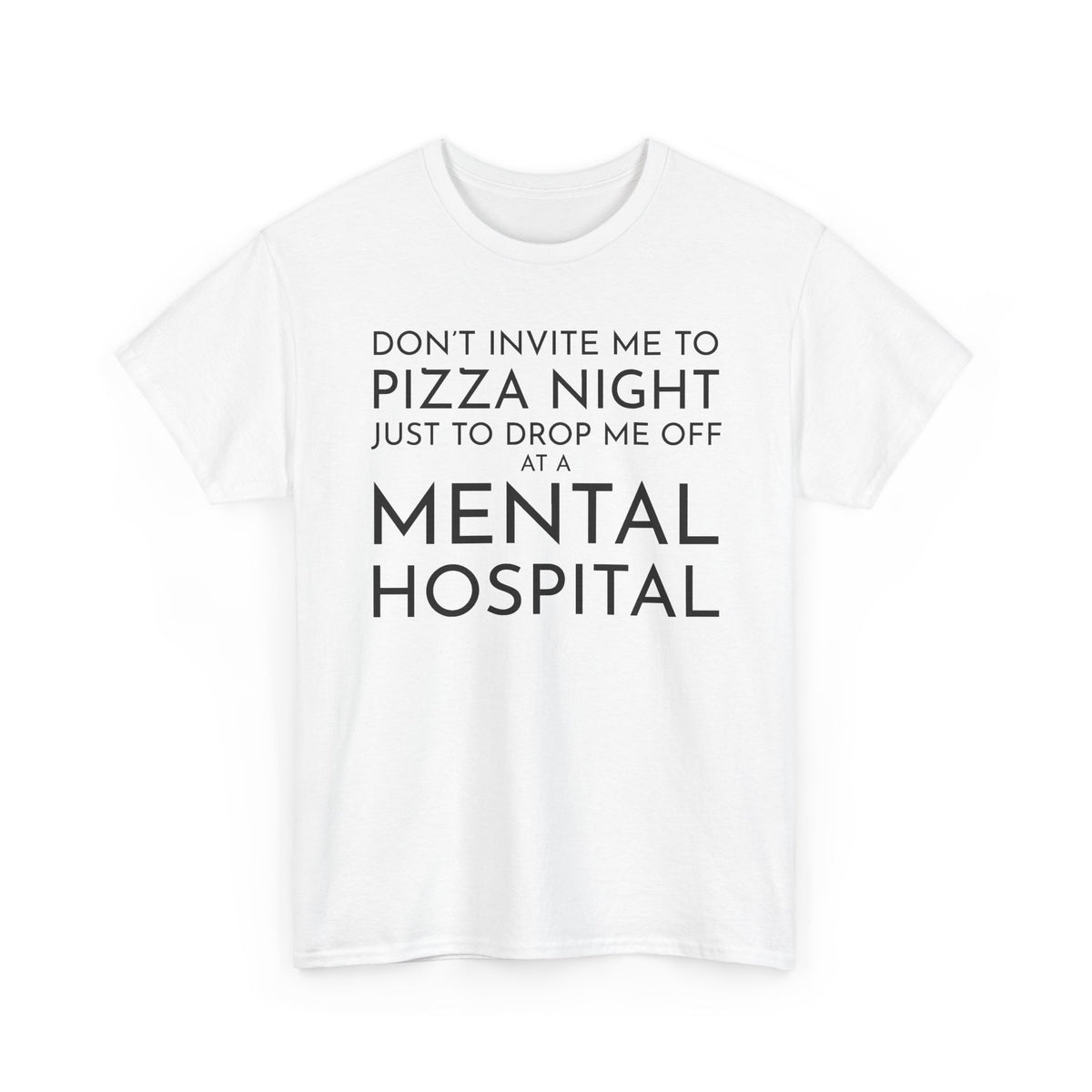 Pizza Night — Minimal Text Tee
